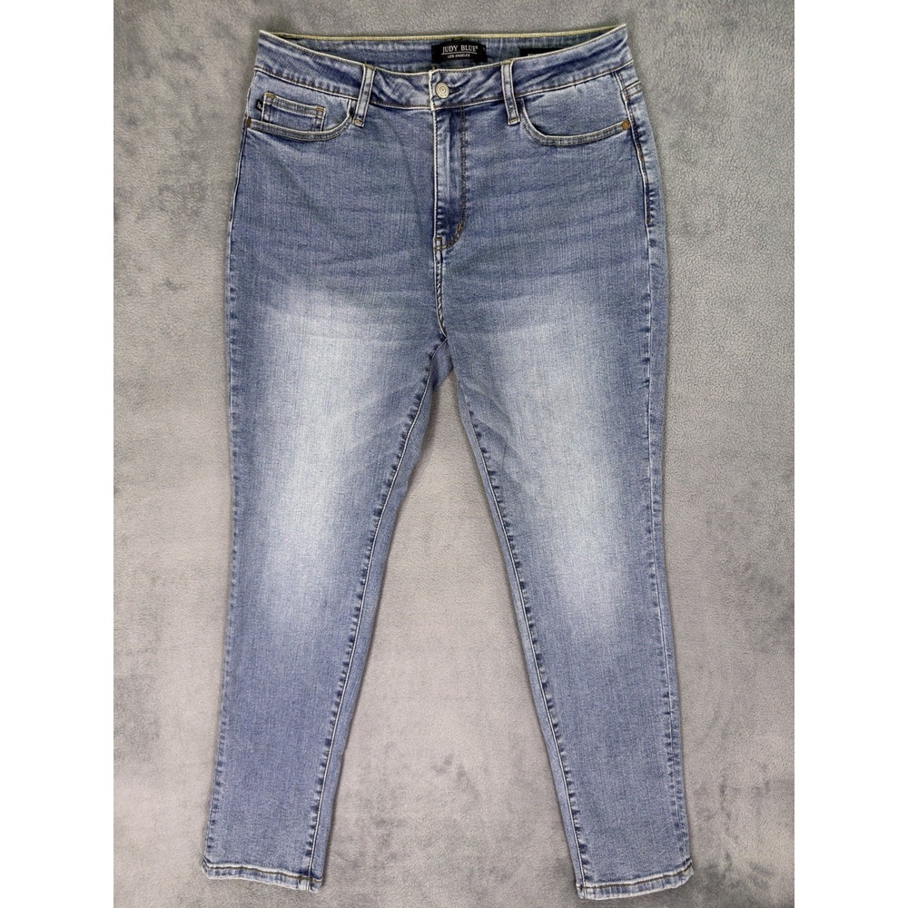 Judy Blue Jeans Womens 13/31 Blue Light Wash High Rise Boyfriend Fit Stretch - Picture 1 of 8